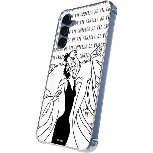 Disney Villains Cruella de Vil Black and White Galaxy A55 5G Clear Case