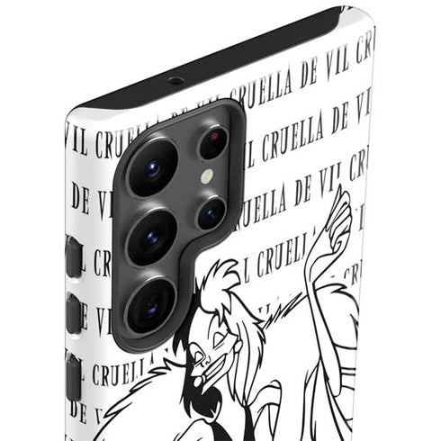 Disney Villains Cruella de Vil Black and White Galaxy S23 Ultra Pro Case