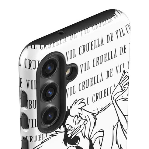 Disney Villains Cruella de Vil Black and White Galaxy S25 Impact Case