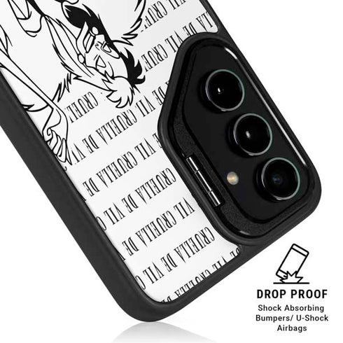 Disney Villains Cruella de Vil Black and White Galaxy S25 Ultra Kickstand Case