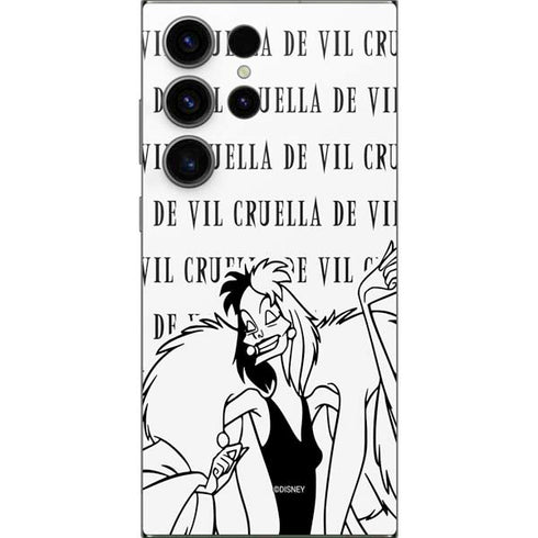 Disney Villains Cruella de Vil Black and White Galaxy S24 Ultra Skin