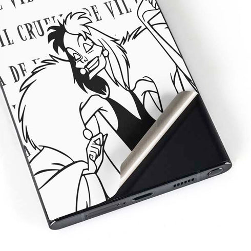 Disney Villains Cruella de Vil Black and White Galaxy S24 Ultra Skin