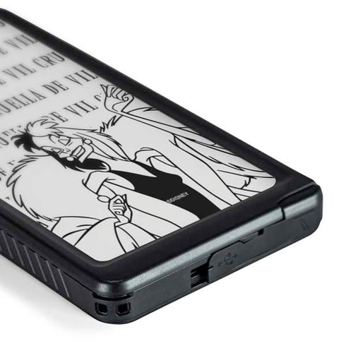 Disney Villains Cruella de Vil Black and White Galaxy S24 Ultra Waterproof Case