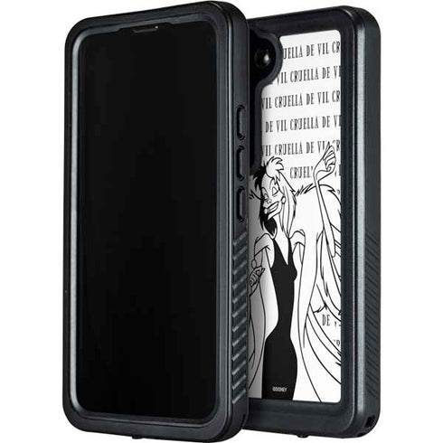 Disney Villains Cruella de Vil Black and White Galaxy S24 Waterproof Case