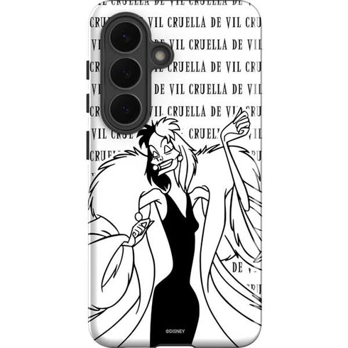 Disney Villains Cruella de Vil Black and White Galaxy S26 Impact Case