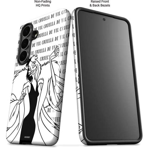 Disney Villains Cruella de Vil Black and White Galaxy S26 Impact Case