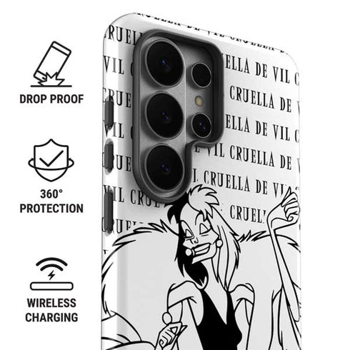 Disney Villains Cruella de Vil Black and White Galaxy S26 Ultra Impact Case