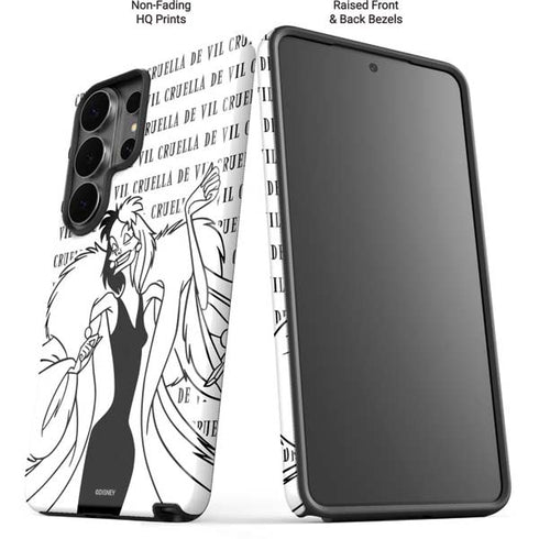 Disney Villains Cruella de Vil Black and White Galaxy S26 Ultra Impact Case