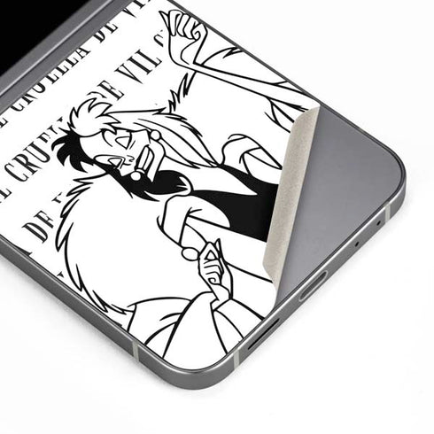 Disney Villains Cruella de Vil Black and White Galaxy Z Flip6 Skin