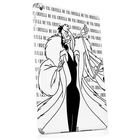 Disney Villains Cruella de Vil Black and White Apple iPad Skin