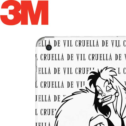 Disney Villains Cruella de Vil Black and White Apple iPad Skin