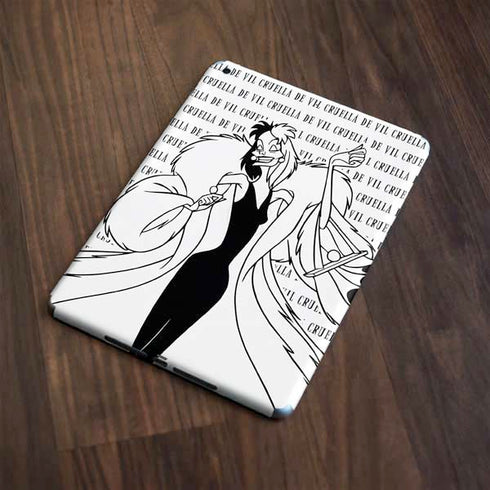 Disney Villains Cruella de Vil Black and White Apple iPad Skin