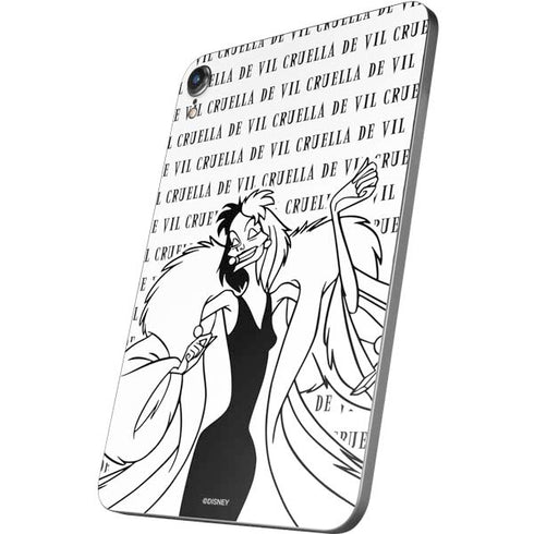 Disney Villains Cruella de Vil Black and White Apple iPad Mini Skin