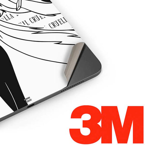 Disney Villains Cruella de Vil Black and White Apple iPad Pro Skin