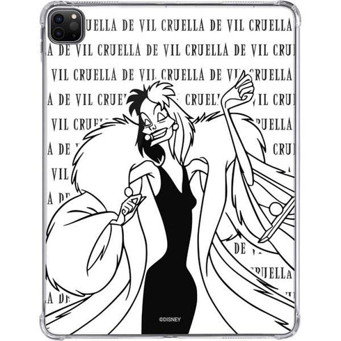 Disney Villains Cruella de Vil Black and White iPad Pro 11in (2024) Clear Case