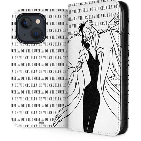 Disney Villains Cruella de Vil Black and White iPhone Cases