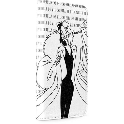 Disney Villains Cruella de Vil Black and White iPhone 15 Plus Folio Case
