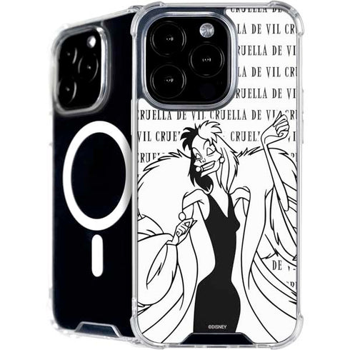 Disney Villains Cruella de Vil Black and White iPhone 16 Pro MagSafe Case