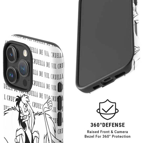 Disney Villains Cruella de Vil Black and White iPhone 16 Pro Magsafe Impact Case