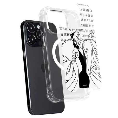 Disney Villains Cruella de Vil Black and White iPhone 16 Pro Max MagSafe Case