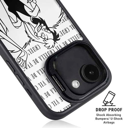 Disney Villains Cruella de Vil Black and White iPhone 16e Kickstand Case