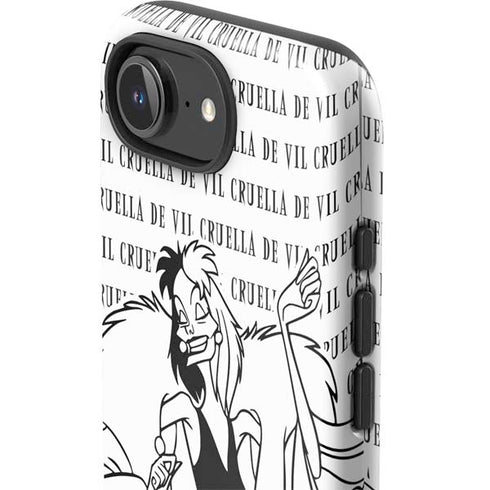 Disney Villains Cruella de Vil Black and White iPhone 16e Impact Case