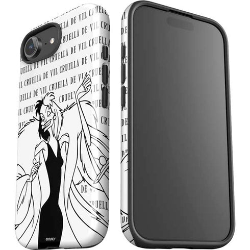 Disney Villains Cruella de Vil Black and White iPhone 16e Impact Case