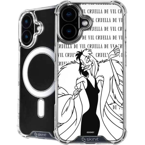 Disney Villains Cruella de Vil Black and White iPhone 17 MagSafe Case