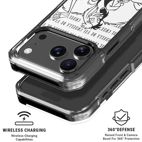 Disney Villains Cruella de Vil Black and White iPhone 18 Pro Clear Case