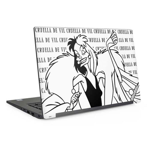 Disney Villains Cruella de Vil Black and White Dell Latitude Skin