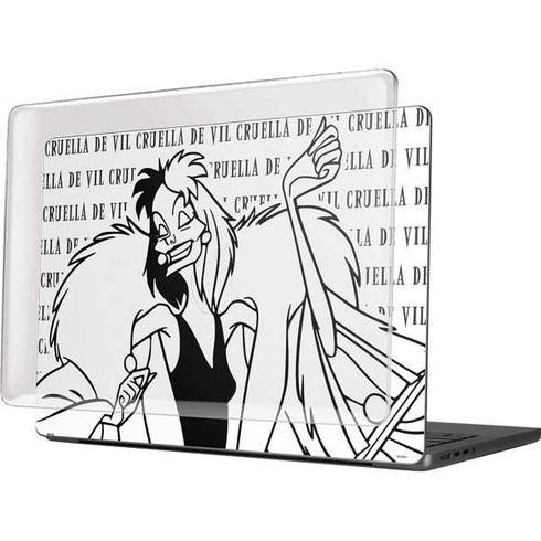 Disney Villains Cruella de Vil Black and White MacBook Pro 14in (2021-24) Case plus Skin