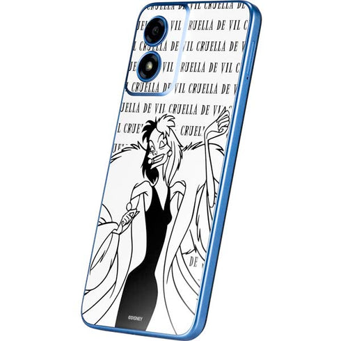 Disney Villains Cruella de Vil Black and White Moto G Play 4G (2024) Skin