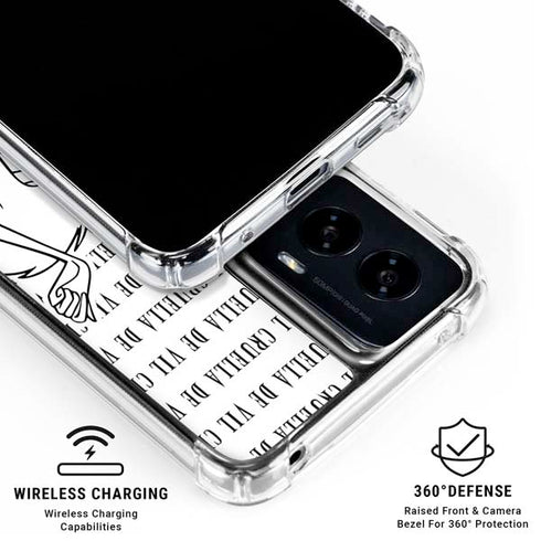 Disney Villains Cruella de Vil Black and White Moto G Power 5G (2024) Clear Case