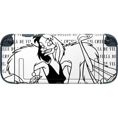 Disney Villains Cruella de Vil Black and White Nintendo Switch 2 (2025) with Joy-Con Skin