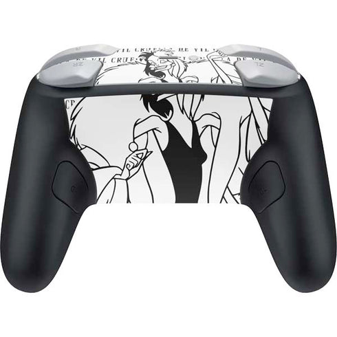 Disney Villains Cruella de Vil Black and White Nintendo Switch 2 (2025) Pro Controller Skin