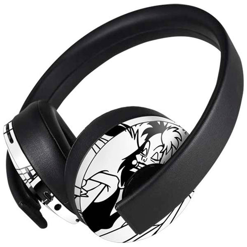 Disney Villains Cruella de Vil Black and White PlayStation 4 Gold Wireless Headset Skin