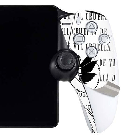 Disney Villains Cruella de Vil Black and White PlayStation Portal Remote Player Skin