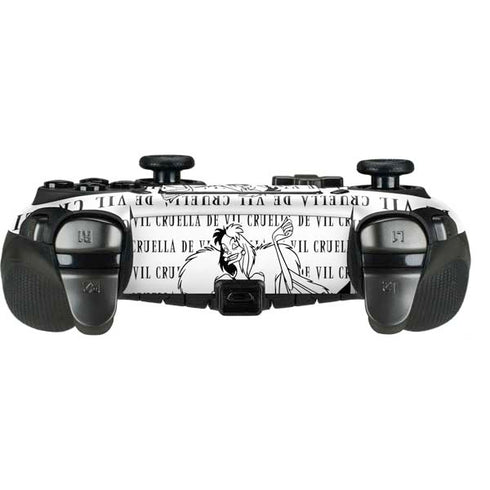 Disney Villains Cruella de Vil Black and White PlayStation Scuf Vantage 2 Controller Skin