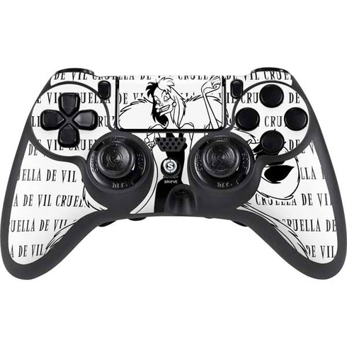 Disney Villains Cruella de Vil Black and White PlayStation PS4 Skins