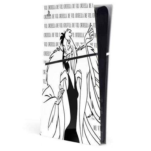 Disney Villains Cruella de Vil Black and White PlayStation PS5 Skins