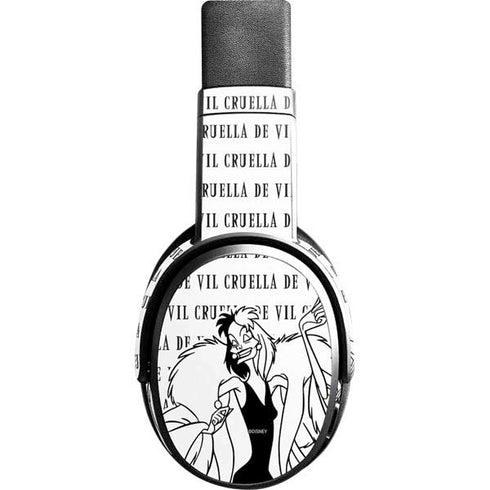 Disney Villains Cruella de Vil Black and White Skullcandy Crusher Wireless Skin