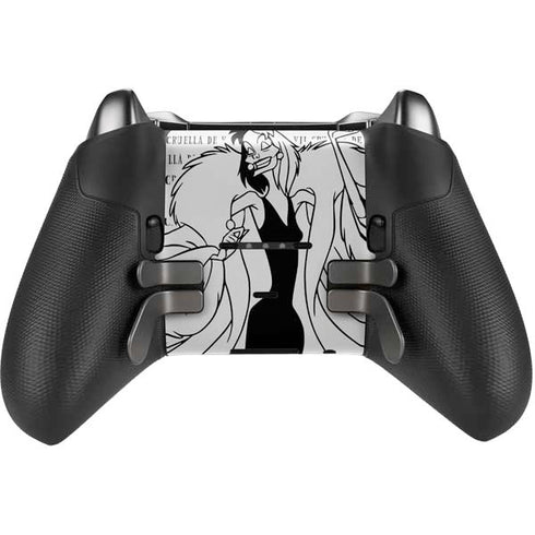 Disney Villains Cruella de Vil Black and White Xbox Elite Wireless Controller Series 2 Skin