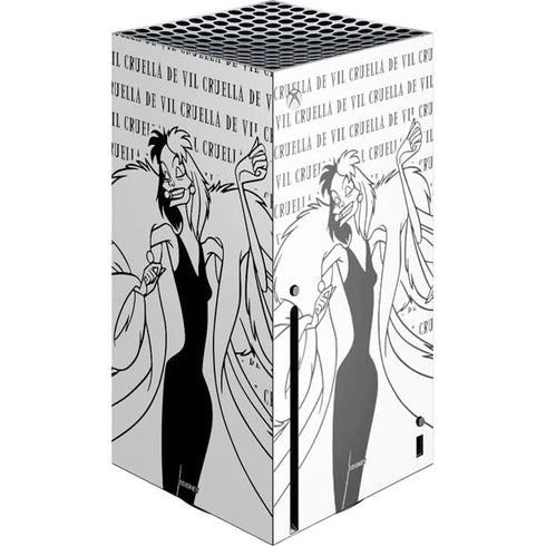 Disney Villains Cruella de Vil Black and White Xbox Series X Skins