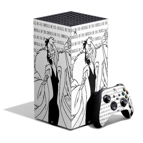 Disney Villains Cruella de Vil Black and White XBox Series X Digital Edition Bundle Skin