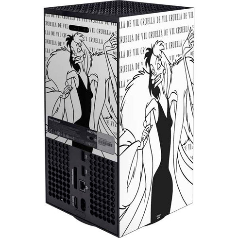 Disney Villains Cruella de Vil Black and White XBox Series X Digital Edition Bundle Skin