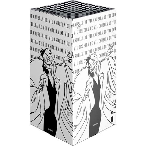 Disney Villains Cruella de Vil Black and White Xbox Series X Skins