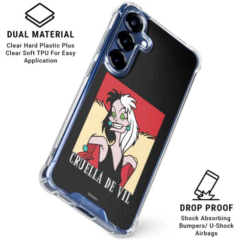 Disney Villains Cruella de Vil Galaxy S25 Plus Clear Case