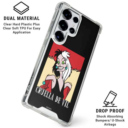 Disney Villains Cruella de Vil Galaxy S26 Ultra Clear Case
