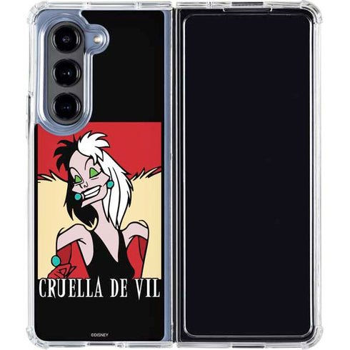 Disney Villains Cruella de Vil Galaxy Z Fold5 5G Clear Case