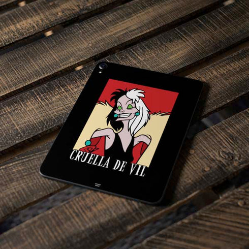 Disney Villains Cruella de Vil Apple iPad Pro Skin